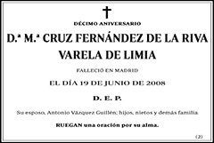 M.ª Cruz Fernández de la Riva Varela de Limia